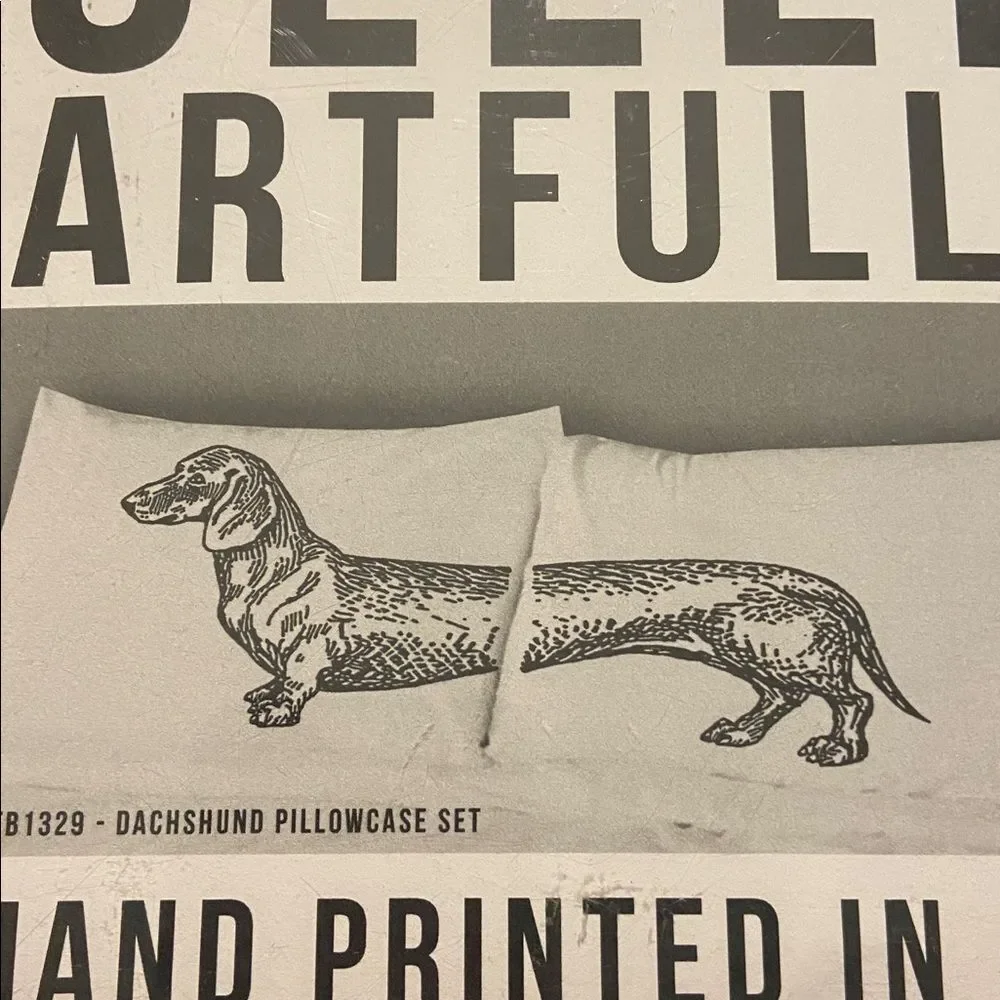 The Rise and Fall Sleep Artfully Pillowcase Set Dachshund Set
